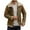 AB114 Coffee, variant on Tisuna Mens Zip Up Jacket Color Block Long Sleeve Lapel Neck Coat Thick Warm Autumn Winter Men Fleece Jacket Blue Size L