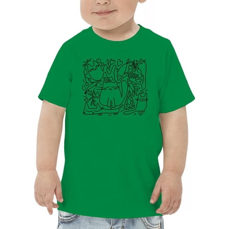 Cats And Doodle Pattern T-Shirt Toddler -Image by Shutterstock 3 Toddler