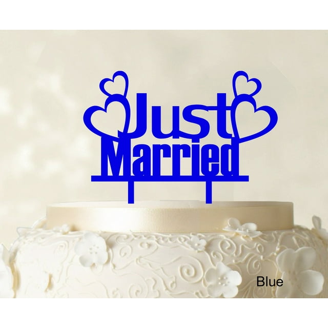 Couple Wedding Cake Topper Personalized Blue Cake Topper Color Option Available 5-7 Inches Wide