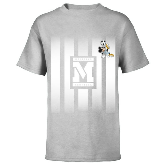 Disney Mickey Mouse Original Football M Soccer - Short Sleeve T-Shirt for Kids - Customized-Athletic Heather