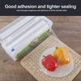 thumbnail image 2 of Refillable Plastic Film Dispenser with Sliding Cutter, Clear Food Wrap Storage Box, Kitchen Gadgets, 2 of 4