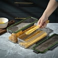 thumbnail image 1 of Xihbxyly Recipiente Hermético para Pasta, Diseño de Plástico Transparente, Tapa a Prueba de Humedad, Ideal para Espaguetis, Harina, Cereales, Granos de Café, Organización de La Cocina, Apto para Lava, 1 of 7