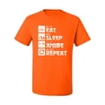 thumbnail image 2 of Wild Bobby, Eat Sleep Anime Repeat, Anime, Men Graphic Tee, Orange, 5X-Large, 2 of 4