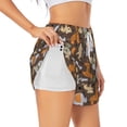 thumbnail image 3 of Lsque Cute Lion Tiger Printed Women's Running Shorts with Liner Pockets,Elastic Quick Dry Workout Athletic Gym Yoga Shorts,Womens High Waist Shorts-Small, 3 of 9