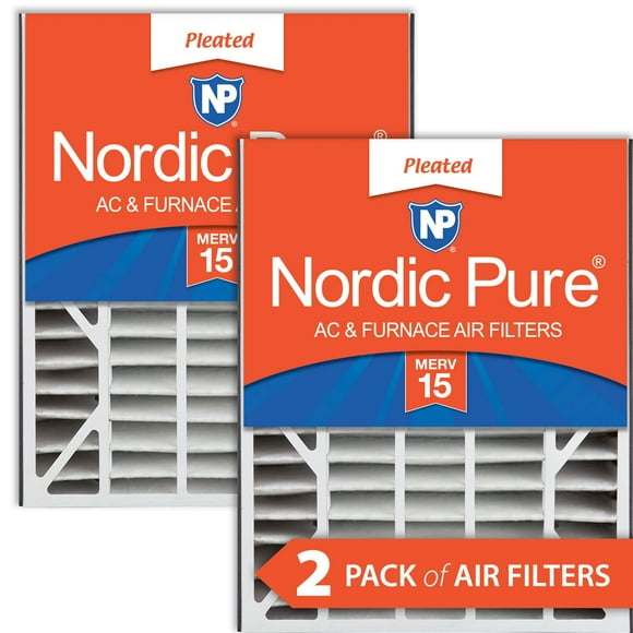 Nordic Pure 20x25x5 (19_3/4 x 24_1/4 x 4_7/8) Air Bear Replacement 266649-102 MERV 15 Air Filters 2 Pack