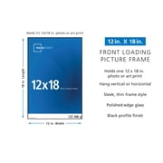 Mainstays 12 x 18 Black Front-Loading Picture Frame