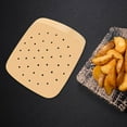 thumbnail image 6 of Zeiger 100Pcs 65x9 Inch Nonstick Square Air Fryer Parchment Paper Sheets Reusable Cooking Baking Liners Safe Disposable 100PCS, 6 of 7