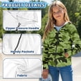 thumbnail image 6 of chaqlin Boys' Fashion Hoodies & Sweatshirts Green Camo Full Zip Hoodie for Boys Long Sleeve Sweatshirt Jacket Kids Hooded Coat with Pocket Fall Winter Fashion Clothes, 6 of 7