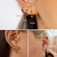 thumbnail image 4 of Yomhary 10 Pairs Piercing Hoop Earring Sets for Women Men,14K Gold Plated,Hypoallergenic,Gold, 4 of 8