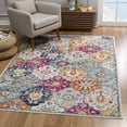 thumbnail image 1 of homeroots home decor 392934 4’ x 6’ Rust Distressed Floral Area Rug, 1 of 1