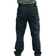 thumbnail image 4 of BXINGOHAI Men's Cargo Pants For Men Solid Ripstop Hiking Pants Elastic Waist Waterproof Tactical Workout Pants Outdoor Resistant Loose Fit Work Pants With 6 Pocket Today Deals Black,XL, 4 of 4