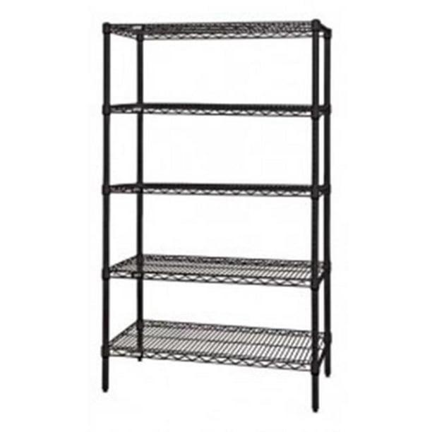 Black Wire Shelving 5 Shelf Unit 24 x 24 x 86 in. Walmart