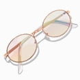 thumbnail image 2 of Claire's Gold Rope Rim Round Sunglasses, 2 of 2
