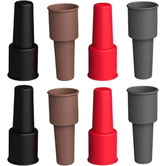 8Pcs Silicone Wine Stopper for Wine Bottles, Reusable Wine Bottle Stopper, Silicone Wine Seal Stopper, Beer Champagne Stopper for Home Use(4 Colors)