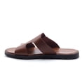 thumbnail image 2 of Men's 69213 Leather Slip On Open Toe Chunky Strap Slides Flip Flop Dress Sandals, Tan, 11, 2 of 3