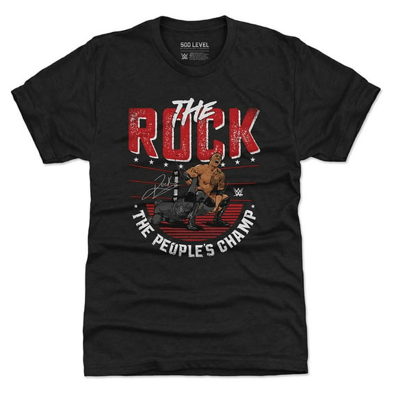 Men's 500 Level Heather Black The Rock Sharpshooter Premium Tri-Blend T-Shirt