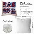 thumbnail image 3 of Linnome Polyester Printed Short Plush Pillowcase Double Sided Independence Day Pattern for Couch Bedroom Decoration 17.7x17.7in Multicolor#03, 3 of 6