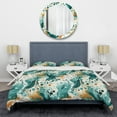 thumbnail image 3 of Designart "Emerald Rhapsody" Green Abstract Bedding Covert Set - Modern & Contemporary Bed Set With 2 Shams, 3 of 5