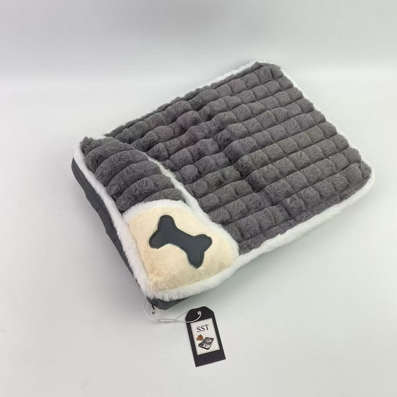 SST Pet cushions,Pets Dog Crate Pad Waterproof Dog Bed Mat Ultra Soft Pet Bed with Removable Washable Cover Anti-Slip Bottom Memory Foam Kennel Pad - 13.77 x 19.68 in
