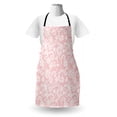 thumbnail image 3 of Oriental Apron, Monochrome Design Repeating Pattern with Floral Hexagonal Lace Grids Motif, Unisex Kitchen Bib with Adjustable Neck for Cooking Gardening, Adult Size, Blush White, by Ambesonne, 3 of 4