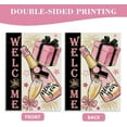 thumbnail image 6 of Welcome New Year 2025 Pink Gold Champagne Decorative Garden Flag, Celebration Gift Fireworks Yard Outside Decorations, Christmas Winter Burlap Outdoor Small Home Decor Double Sided 12.5x18, 6 of 6