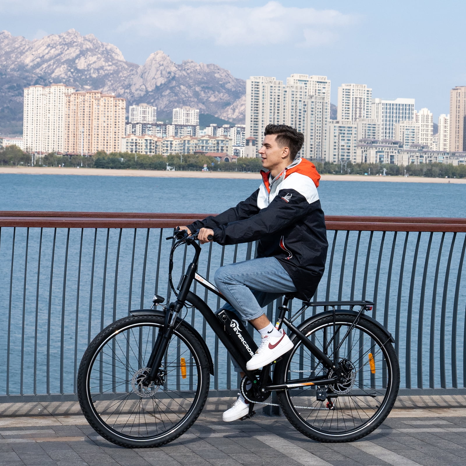 EVERCROSS 500W Electric Bike 28" Adult Electric Mountain Bike , 36V 12AH Removable Battery, 7-Speed E Bicycle for Man Woman UL2849