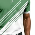 thumbnail image 3 of Mens Golf Shirt Short Sleeve Sport Moisture Wicking Print Lapel T Shirts Button Casual Fashion Lightweight Loose Athletic Blouse Top, 3 of 5