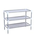 thumbnail image 5 of 3-Tier Shoe Rack, Simple Assembly Shoe Organizer, 9-12 Pairs of Shoes, Non-woven Fabric Shoe Rack Storage, Gray, 5 of 8