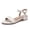 White PU, variant on Women's Black Strappy Sandals Low Block Heel Ankle Strap Open Toe Dress Sandals