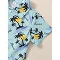 thumbnail image 5 of Toddler Baby Boy Shorts Sets Hawaiian Outfit,Infant Kid Leave Floral Short Sleeve Shirt Top shorts Suits, 5 of 8