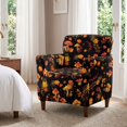 thumbnail image 3 of FKELYI Mushroom Maple Leaf Print Armchair Slipcover Stretch Couch Sofa Cover with Elastic Bottom Furniture Protector for Living Room Office Reception Reading Sofa, 3 of 7