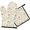 Tulip Poppy Bee, variant on Vintage Rose Leaf Oven Mitt and Pot Holder Set, 1 Oven Mitt + 1 Pot Holder, Non-Slip and Heat Protective, with Hanging Loops, for Cooking Baking and Grilling