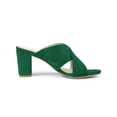 thumbnail image 3 of Sandales à talons blocs pour femmes BLISSFUL STEP, mules à lanières croisées, Sandales à Enfiler, vert 8.5, 3 of 8