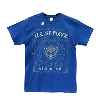 Men's U.S. Air Force "Aim High" Graphic Print T-Shirt in Blue - 2XL
