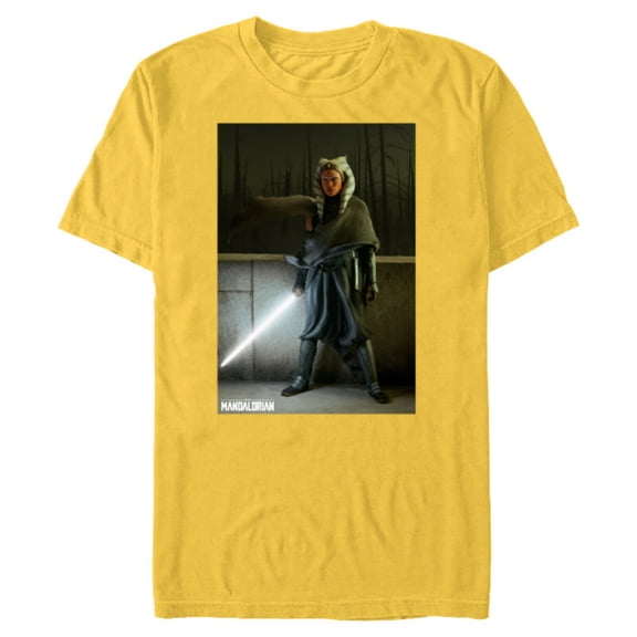 Star Wars The Mandalorian Ahsoka Tano - Short Sleeve Blended T-Shirt for Adults - Customized-Yellow
