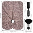 thumbnail image 2 of Hair Cutting Barber Cape with Neck Duster Brush and Barber Brush, Professional Barber Accessories Cleaning Supplies for Salon Haircut Styling- Leopard Print, 2 of 8