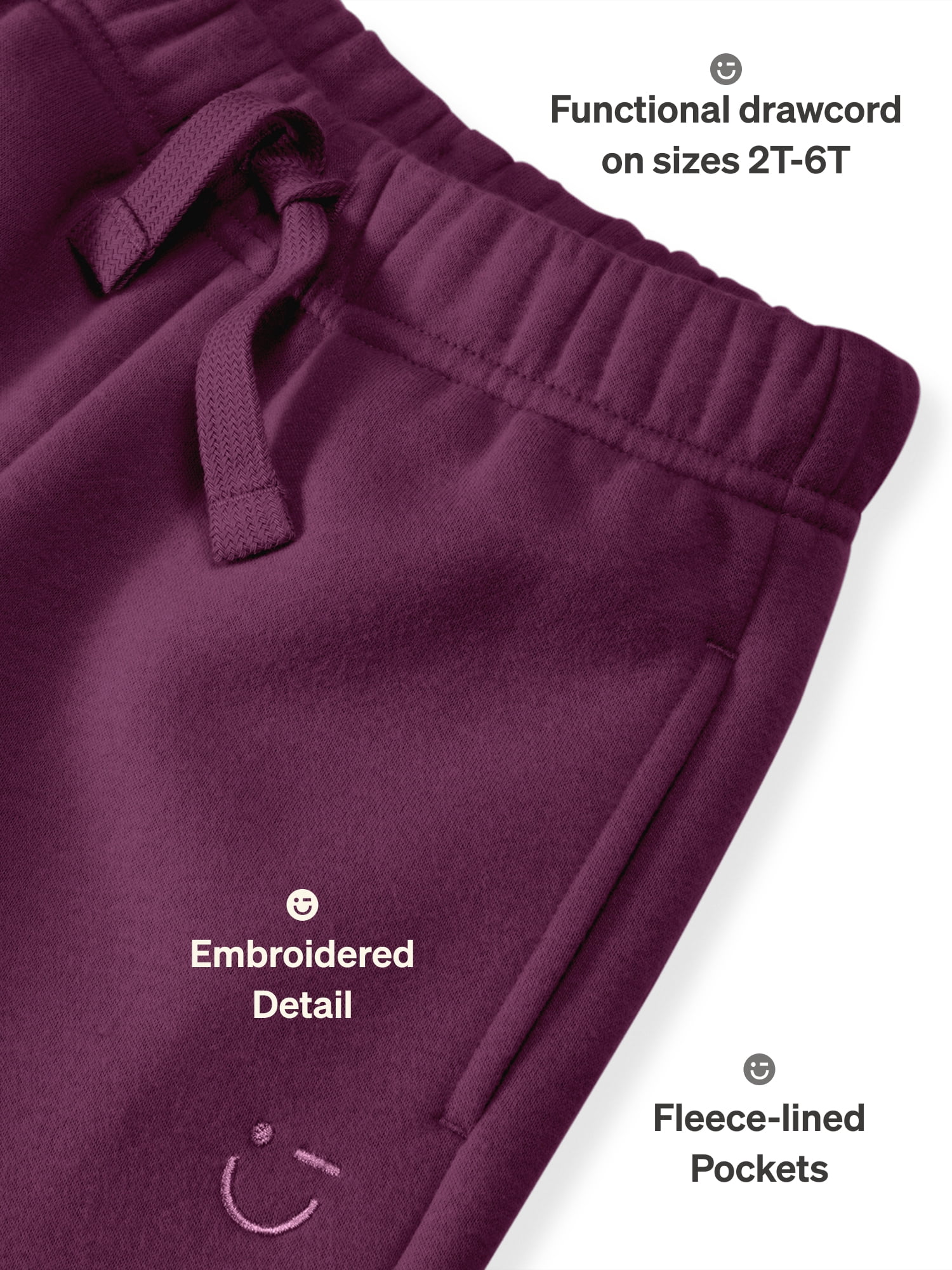 Color Mix by Garanimals Kids Fleece Sweatpants, Sizes 6–16