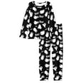 thumbnail image 4 of Renewold Women Boo Ghosts Pajama Set of 2 Adult Warmth Sweatpants & Tee Top Stretchy Halloween Theme Pjs Lingerie Size XL Tredny Sweatsuit for Vacation Sport Jogger, 4 of 5