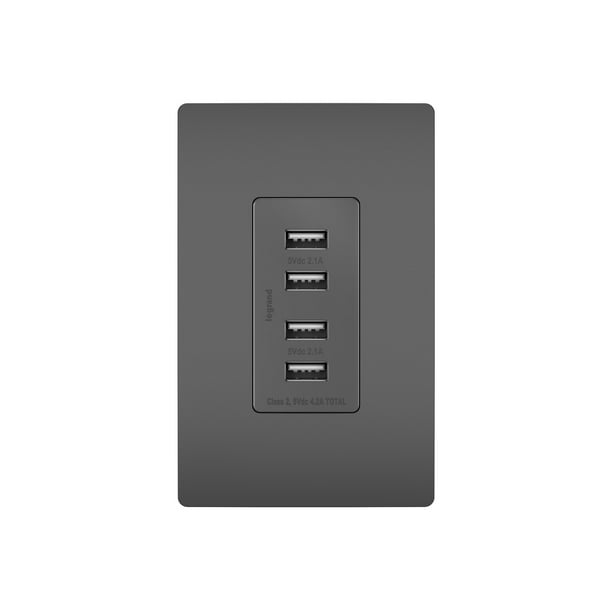 Legrand Tm8usb4 Radiant Quad Usb Outlet Charger