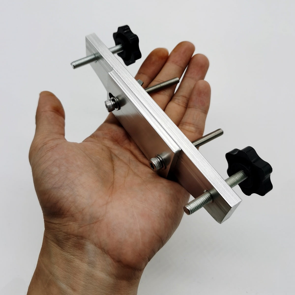 Durable Stainless Steel Guitar Bridge Clamp Assembly Luthier Supply Tool L Wrench With 2 Threaded Outboard Holes