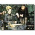 thumbnail image 1 of Ceramic Tile Mural-Edouard Manet Men Women Painting 10. 32" w x 24" h using (12) 8 x 8 ceramic tiles, 1 of 3