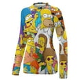 thumbnail image 4 of Simpsons Women's Sunscreen Shirt Long Sleeve Workout Tops Crewneck Soft Comfy Tees Casual T-Shirt 2XL, 4 of 7