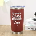 thumbnail image 3 of Mothers Day Gifts for Mom from Daughter Son - My Favorite Child Give Me this Cup Mug - Birthday Gifts for Women Mom Wife and Grandma (20oz, Red), 3 of 6