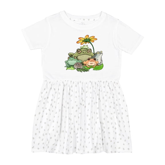 Inktastic Cute Group of Frogs Girls Toddler Dress