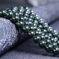 thumbnail image 2 of K-KED Natural Green Sand Gemstone Round Ball Loose Beads 6mm 8mm 10mm 15.5"-6 mm, 2 of 5