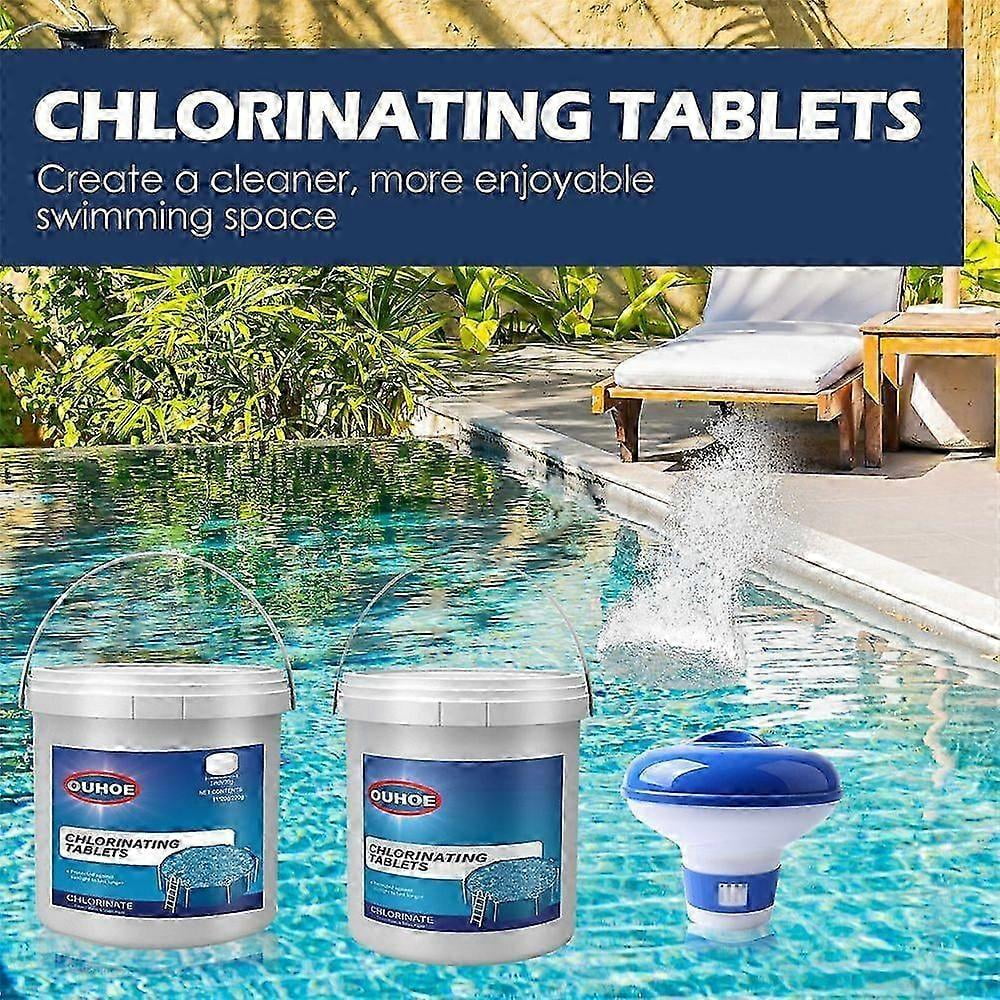 300pcs Chlorine Tablets Cleaning Tablet Chemical Floating Swimming