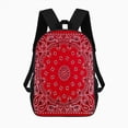 thumbnail image 2 of Bandana - Red Art Large Capacity Backpacks For Teenagers Travel Bags Casual 17In Backpack, 2 of 7