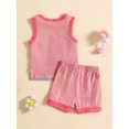 thumbnail image 3 of Bagilaanoe 2pcs Toddler Baby Boy Short Pants Set Cartoon Embroidery Sleeveless  Tank Tops + Shorts 6M 12M 18M 24M 3T Kids Casual Summer Outfits, 3 of 9