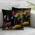 thumbnail image 3 of Patifu Wine Grapes Graphic Decorative Cushion Cover for Home Couch Sofa, Zipper Closure, Aesthetic Design, 1PC 12x12in, 3 of 5