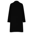 thumbnail image 3 of Women's Wool Blend Coat Single Breasted Notched Lapel Peacoat Mid Long Jacket Winter Warm One Button Overcoat with Pocket, 3 of 6